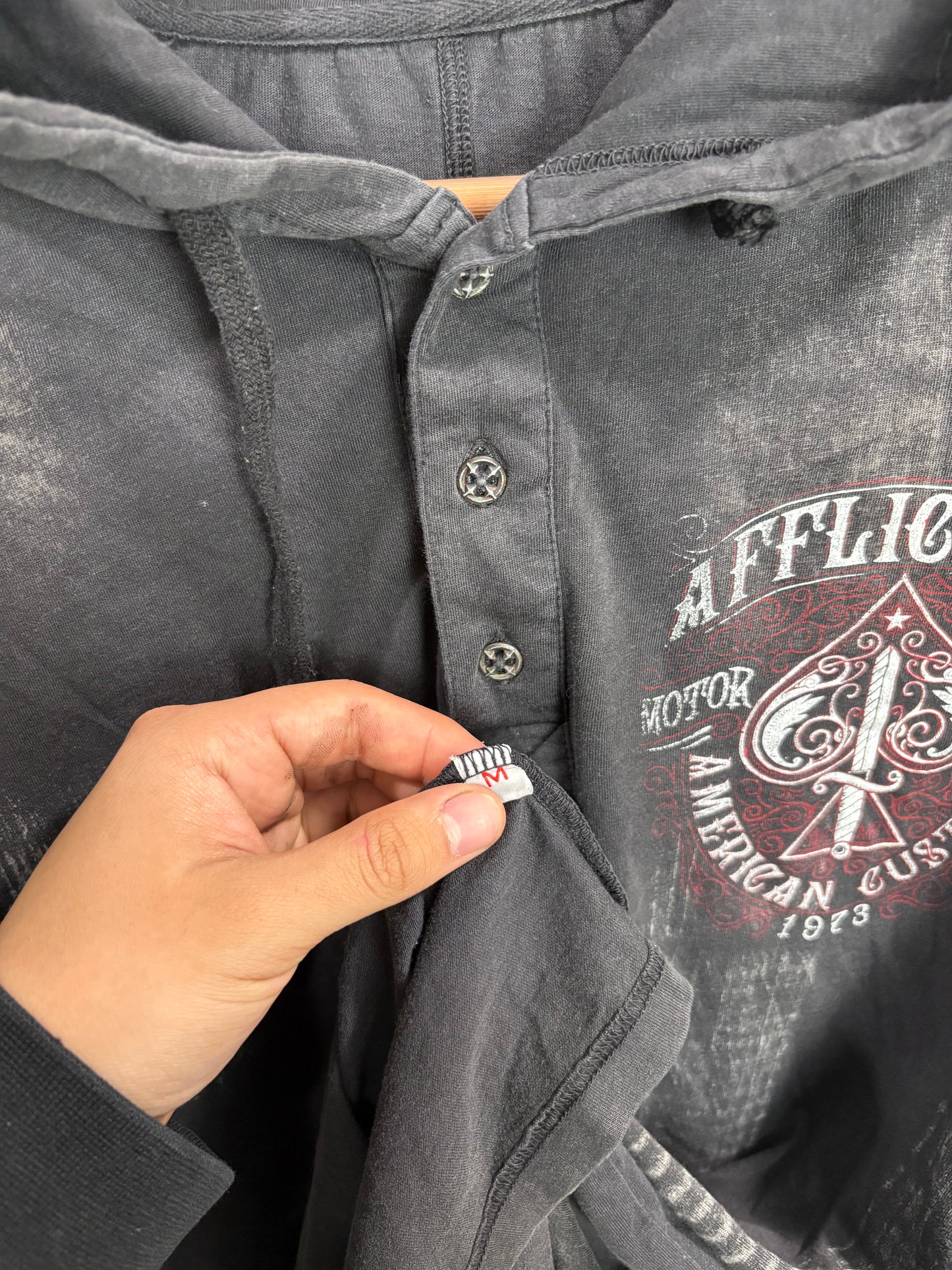 Y2k Affliction Lightweight Hoodie (Medium)